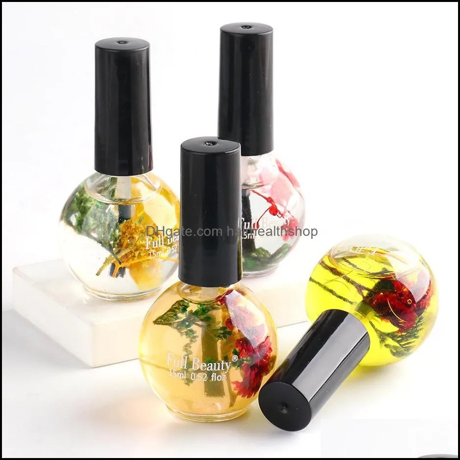 new cuticle oil nail treatment dry flower natural nutrition liquid soften agent nails edge protection care body health gift