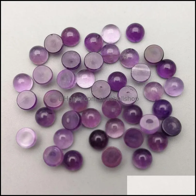 natural stone 6mm 8mm 12mm round loose beads amethyst face for natural stone necklace ring earrrings jewelry accessory