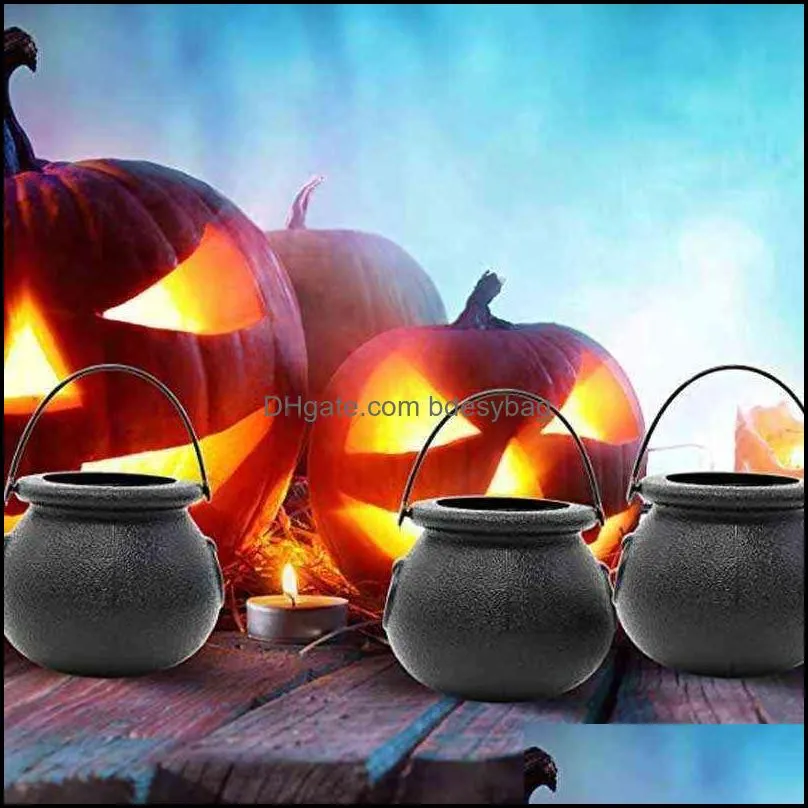 25pc halloween mini candy bucket pot witch skeleton cauldron holder jar trick or treat halloween party decoration props kids toy