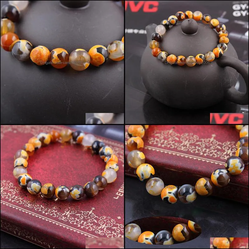 lava stone agate beads 8mm energy lava colorful bracelets wholesale pure natural pollution-free handmade beads bracelets