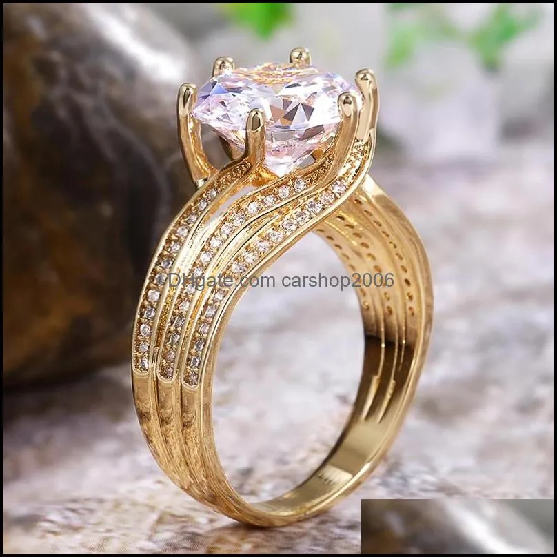 gold ring for women men luxury bridal engagement wedding rings fine jewelry silver moissanite diamond rings