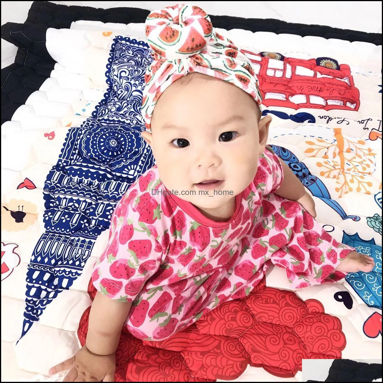 europe infant baby boys girls hat donut headwear child toddler kids beanies turban hats babies colorful hat 9 colors 15145