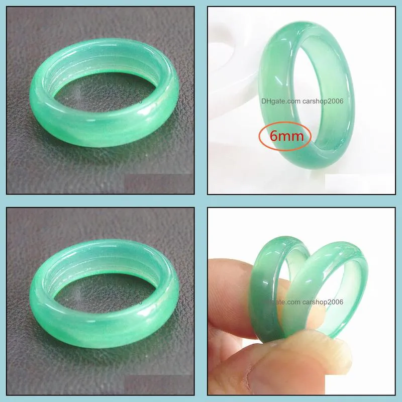 natural agate ring couple models men and women gamblers ring chalcedony green jade rings