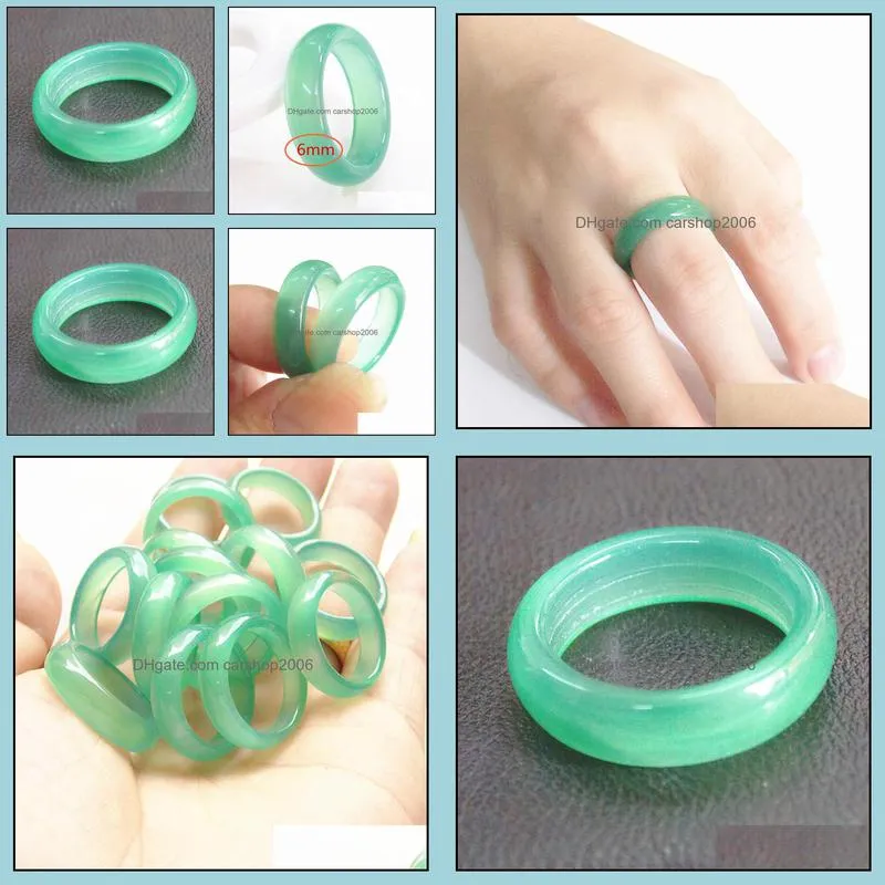 natural agate ring couple models men and women gamblers ring chalcedony green jade rings