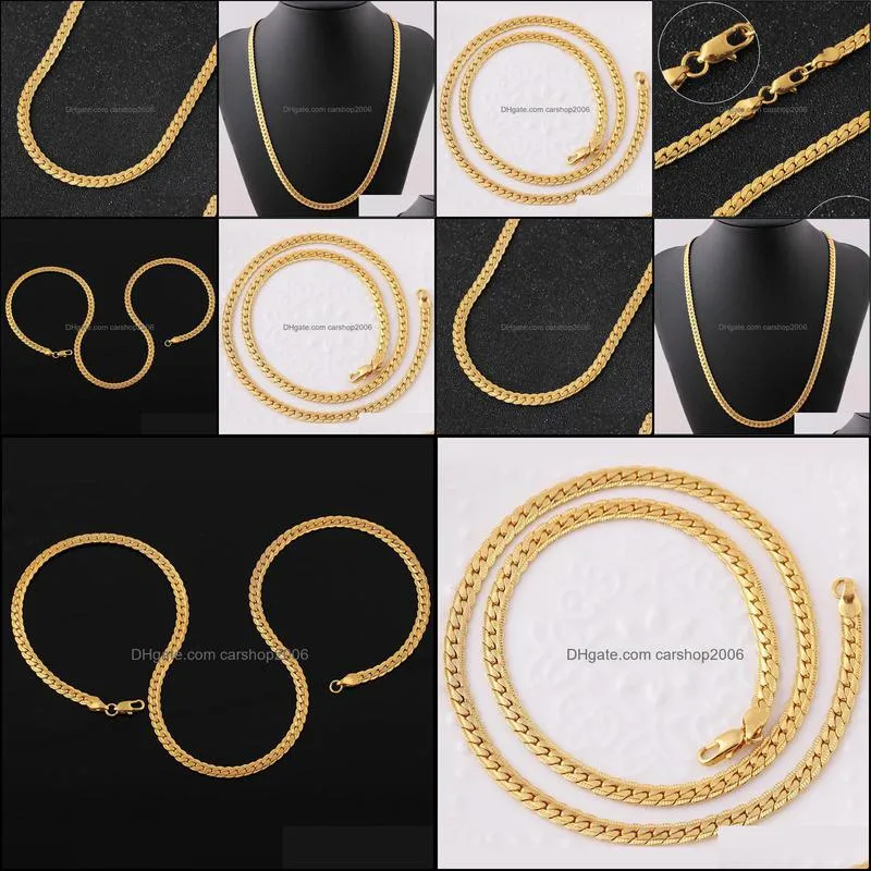 great gold chains embossing gold color wholesale twisted singapore diy long chain necklace for women men jewelry mens necklaces