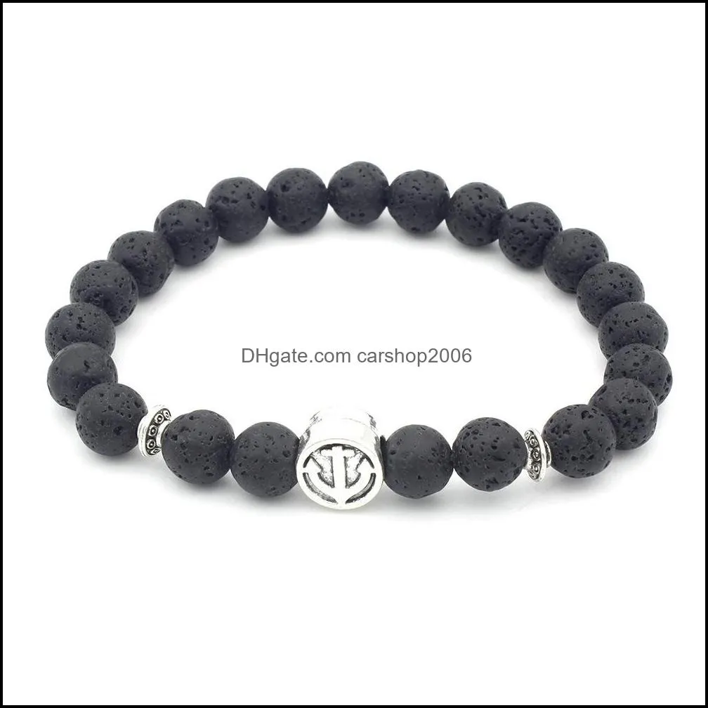 lava bead bracelet men natural stone peace charm bracelet men jewelry gift chakra lava stone bracelets