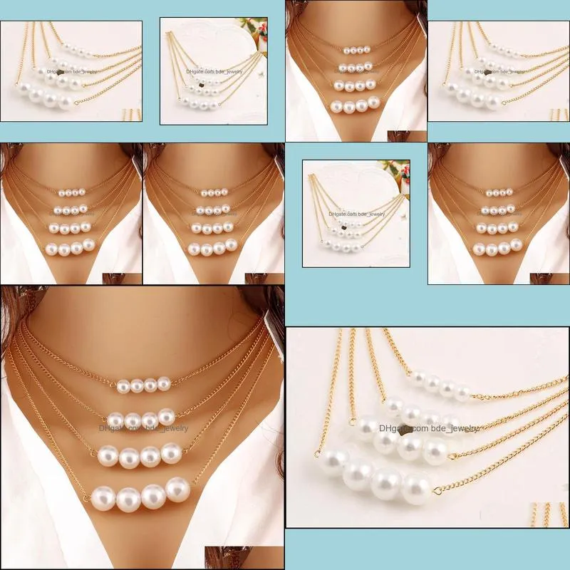 necklaces pendants for women korean turkish jewlery 18k gold plated chain long charms chains pearl pendant necklaces