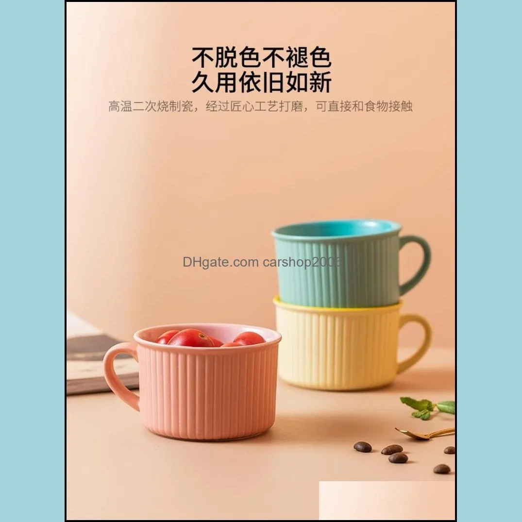 mugs tea cute coffee espresso mug ceramic design reusable water yellow home garden kubek ceramiczny kitchen supplies dl50