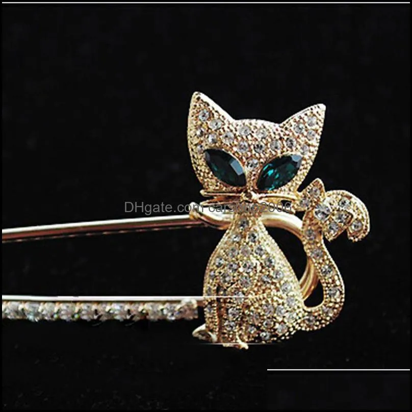 brooch for women jewellery fox fox rhinestone animal brooch pin christmas brooches