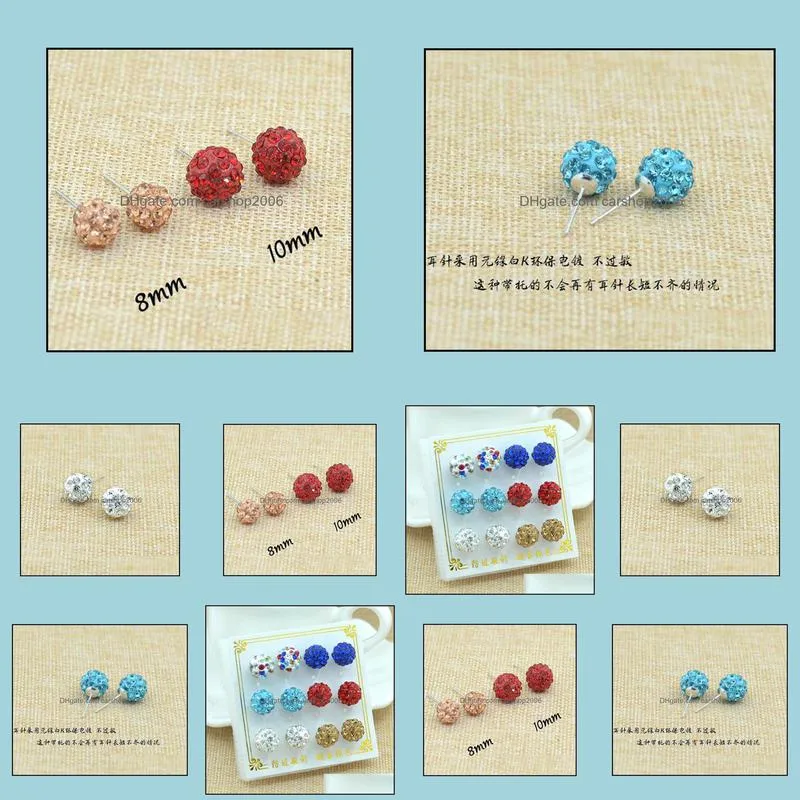earrings for women fashion jewelry china copper with platinum plated 10mm ball women`s stud earrings