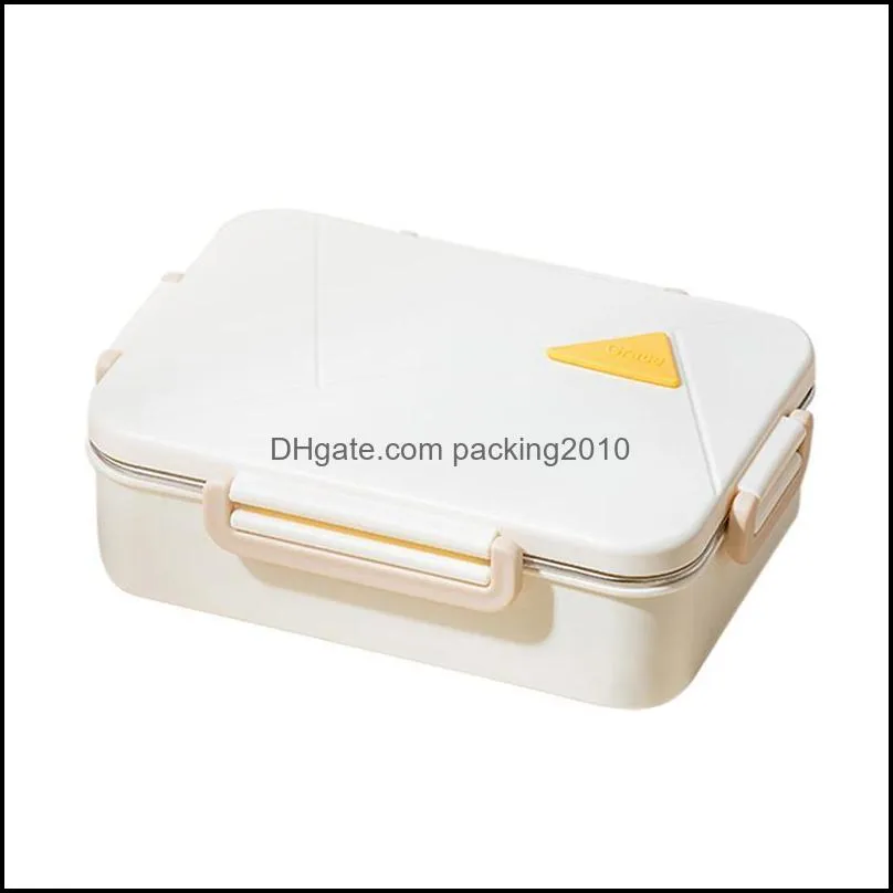 dinnerware sets 1pc stainless steel lunchbox sealed buckle water injection box storage container