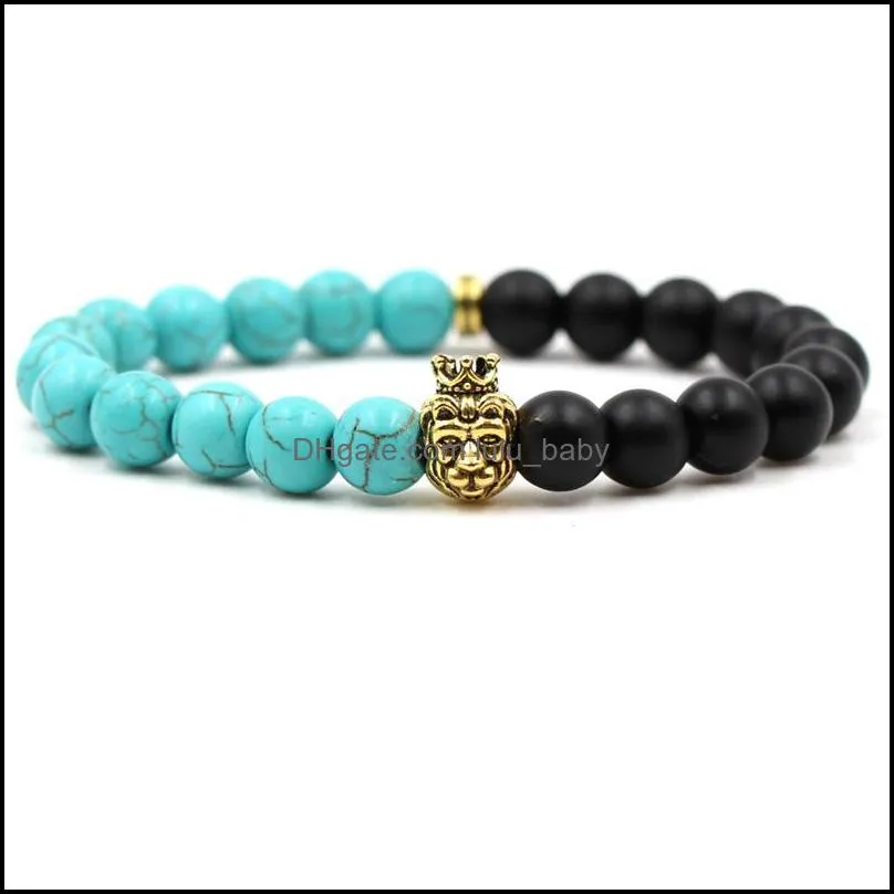 buddha bracelet spirit yoga chakra bracelet tiger eye stone white turquoise stone bracelet