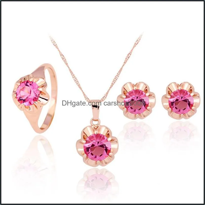 bridesmaid jewelry set solid gold earrings jewelry gemstone rings party jewelry set