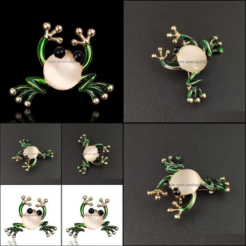 fashion animal brooch pearl painting oil brooch jewelry pin frog brooches ornament brooch jewelry