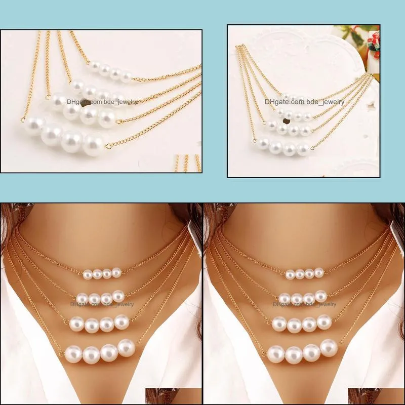 necklaces pendants for women korean turkish jewlery 18k gold plated chain long charms chains pearl pendant necklaces