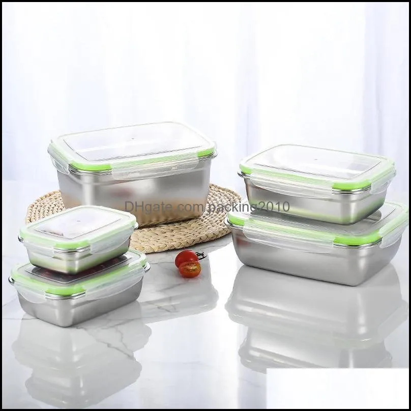 lunch container stainless steel storage box for kids women men dinnerware sets