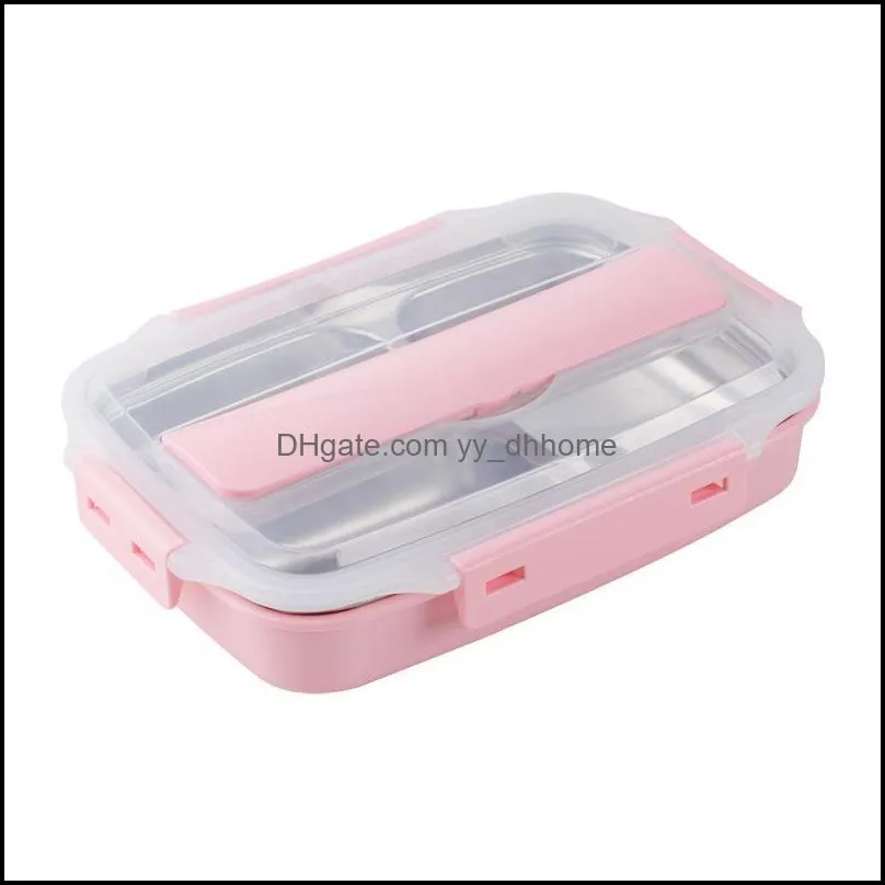 dinnerware sets 304 stainless steel insulated lunch box, student office worker, sealed compartment fast plate