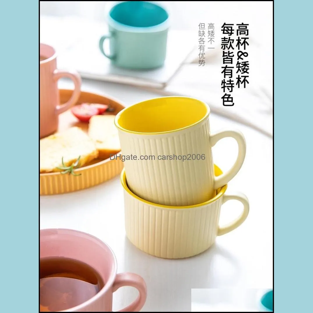 mugs tea cute coffee espresso mug ceramic design reusable water yellow home garden kubek ceramiczny kitchen supplies dl50