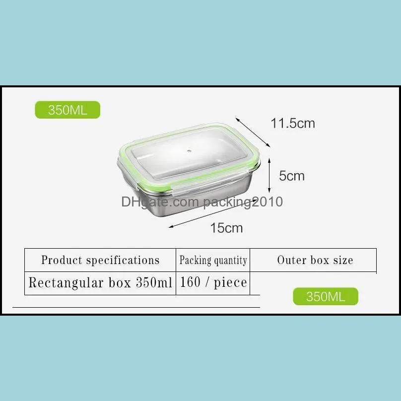 lunch container stainless steel storage box for kids women men dinnerware sets