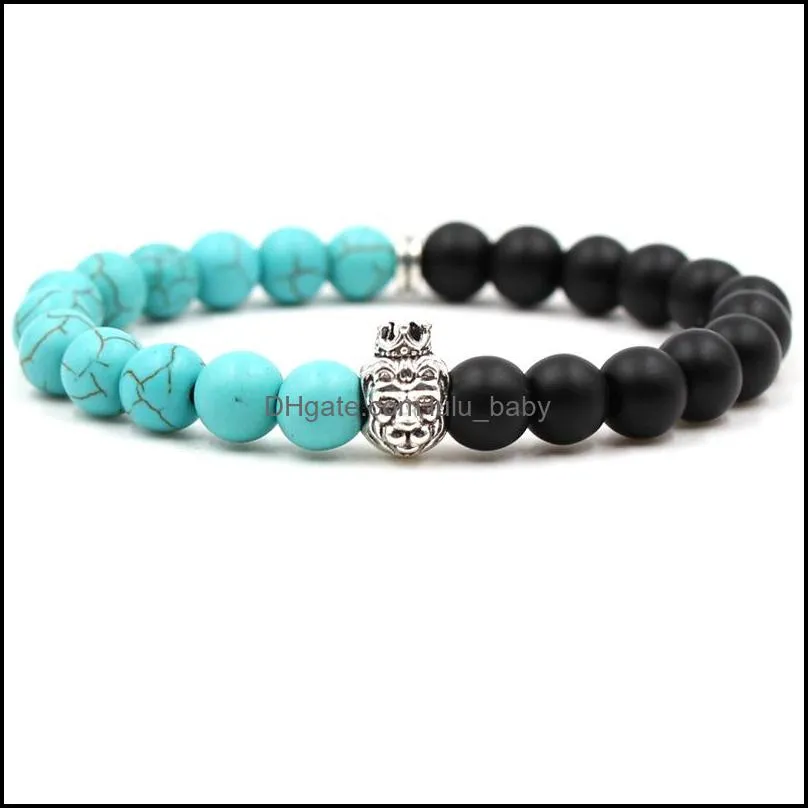 buddha bracelet spirit yoga chakra bracelet tiger eye stone white turquoise stone bracelet