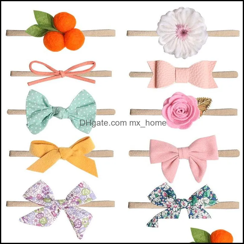 colorful girl infant baby bow headband bowknot cute head wrap twisted knot flower hair band headbands bandanas hairbands mxhome