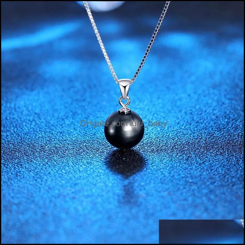 pearl necklace imitation 925 sterling l pendant necklace choker with chain silver jewelry cheap wholesale silver necklaces