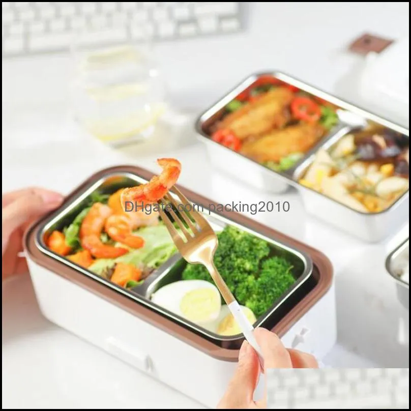 dinnerware sets double-layer lunch box container portable electric heating insulation storage bento