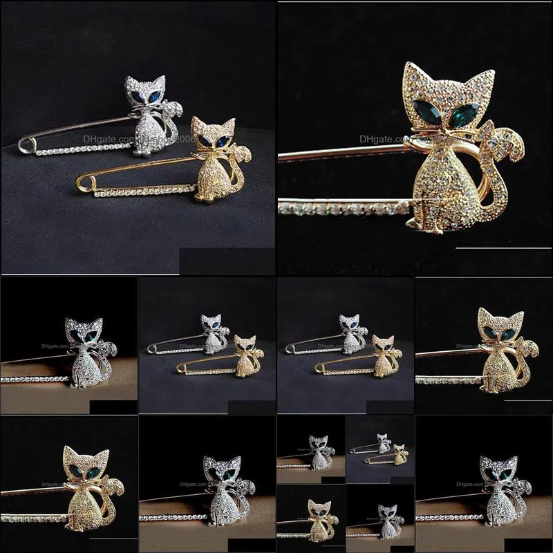 brooch for women jewellery fox fox rhinestone animal brooch pin christmas brooches