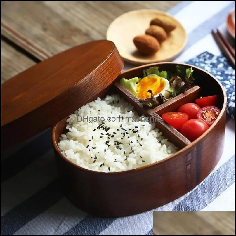 wooden lunch box japanese bento lunchbox container small fruit sushi box kids school lunch travel picnic tableware