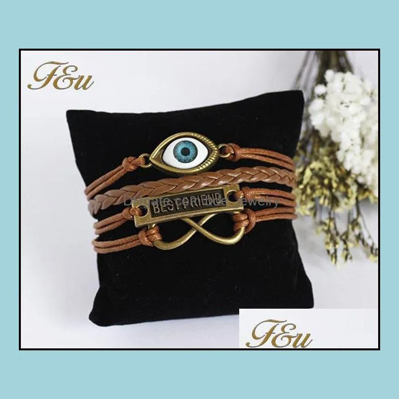 charm bracelets for women angel bracelets evil eye braclet men male vintage jewelry leather bracelet