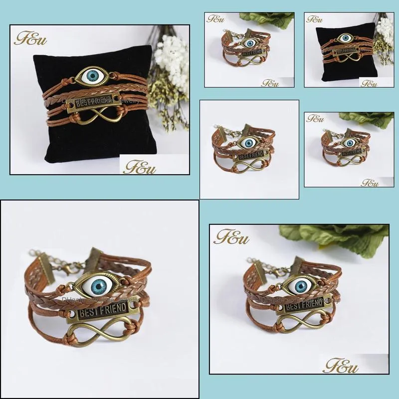 charm bracelets for women angel bracelets evil eye braclet men male vintage jewelry leather bracelet