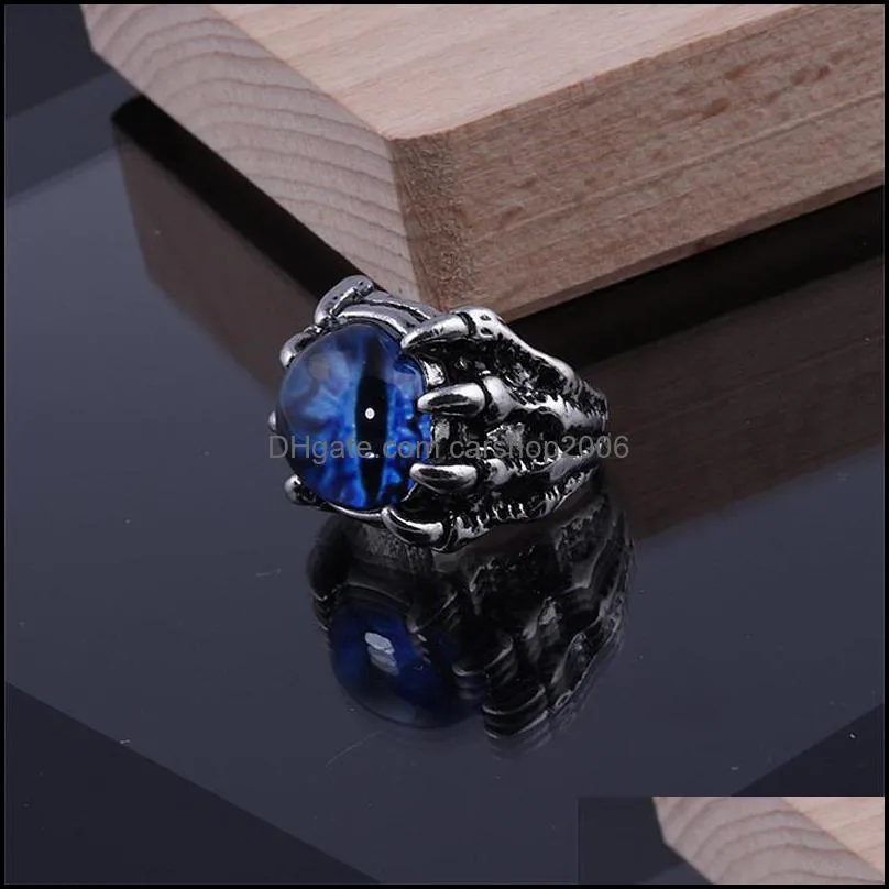 evil eye rings for men women personality male punk 4 colors ring jewelry men`s bar night club accessories gifts