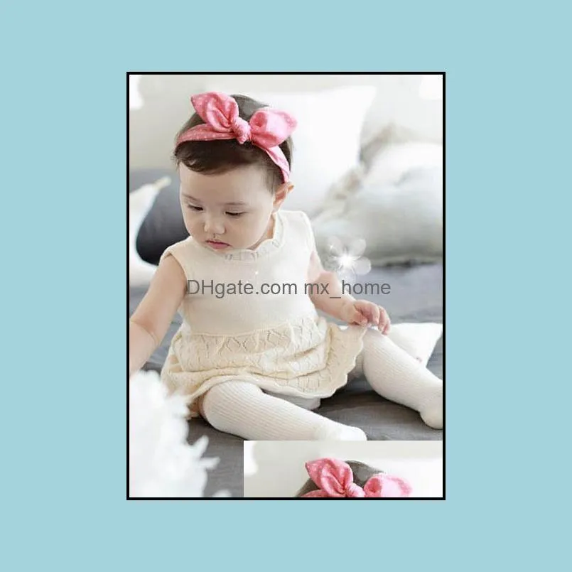 europe infant headband bunny ears knot hair bow head band girl baby children headwrap hairbands kids cotton linen headwear hair mxhome