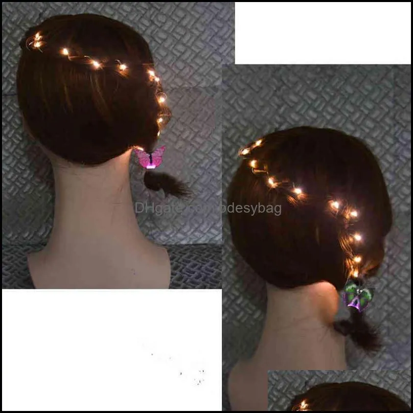 diy led light string glow blink hair styling tool braider gift weave braids party girl birthday wedding cosplay costume festival