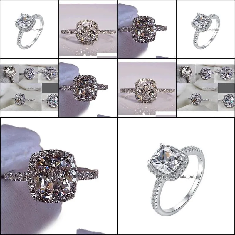 pretty diamond ring for wedding beautifully simulated square diamond engagement wedding rings