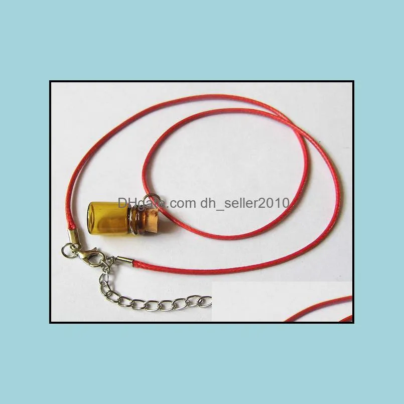 bottle necklaces for women leather rope sweater necklace bottle pendants  oil diffuser necklace