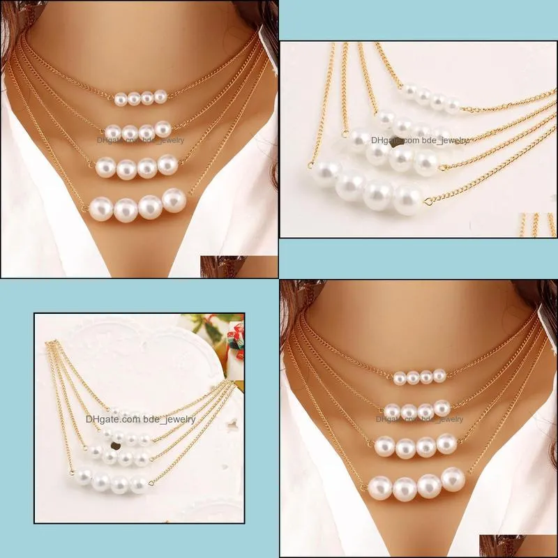 necklaces pendants for women korean turkish jewlery 18k gold plated chain long charms chains pearl pendant necklaces