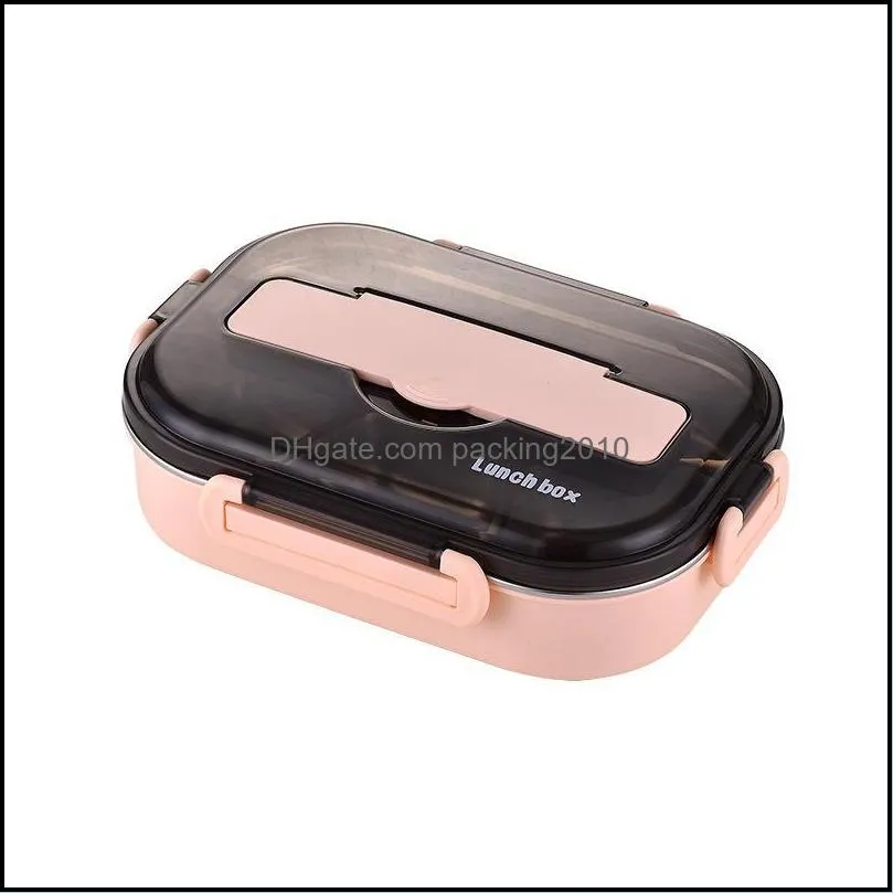 dinnerware sets portable 304 stainless steel lunch box bento for kids office worker microwae heating container storage boxdinnerware