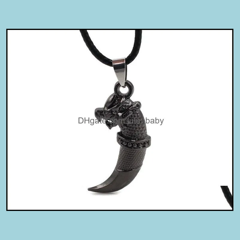 europe and america new style with necklace young and dangerous cool pendant titanium steel men`s necklace spike leading pendant