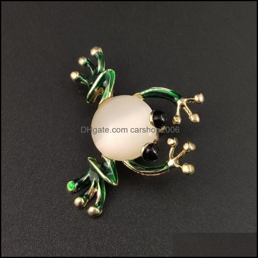 fashion animal brooch pearl painting oil brooch jewelry pin frog brooches ornament brooch jewelry