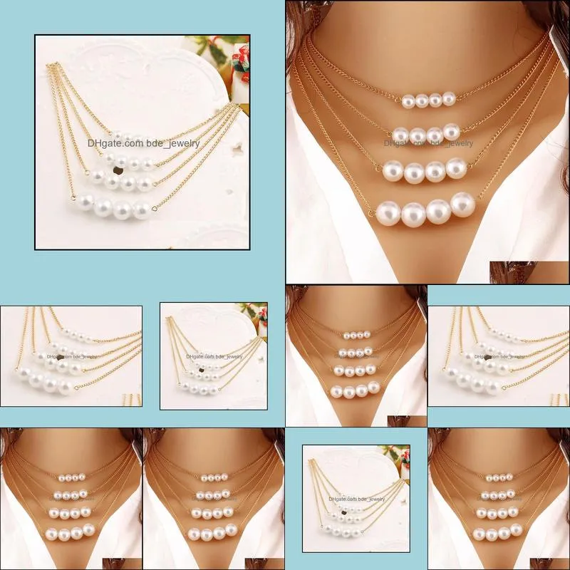 necklaces pendants for women korean turkish jewlery 18k gold plated chain long charms chains pearl pendant necklaces