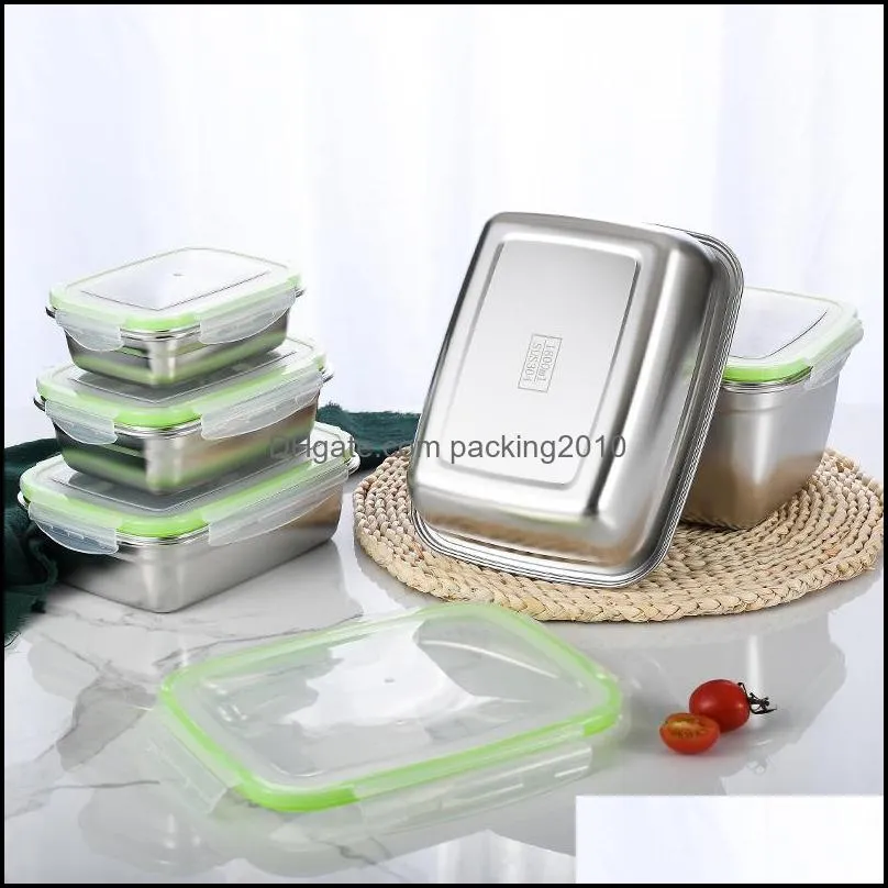 lunch container stainless steel storage box for kids women men dinnerware sets