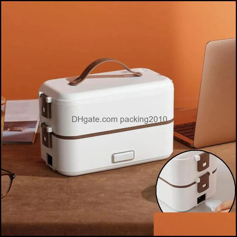 dinnerware sets double-layer lunch box container portable electric heating insulation storage bento