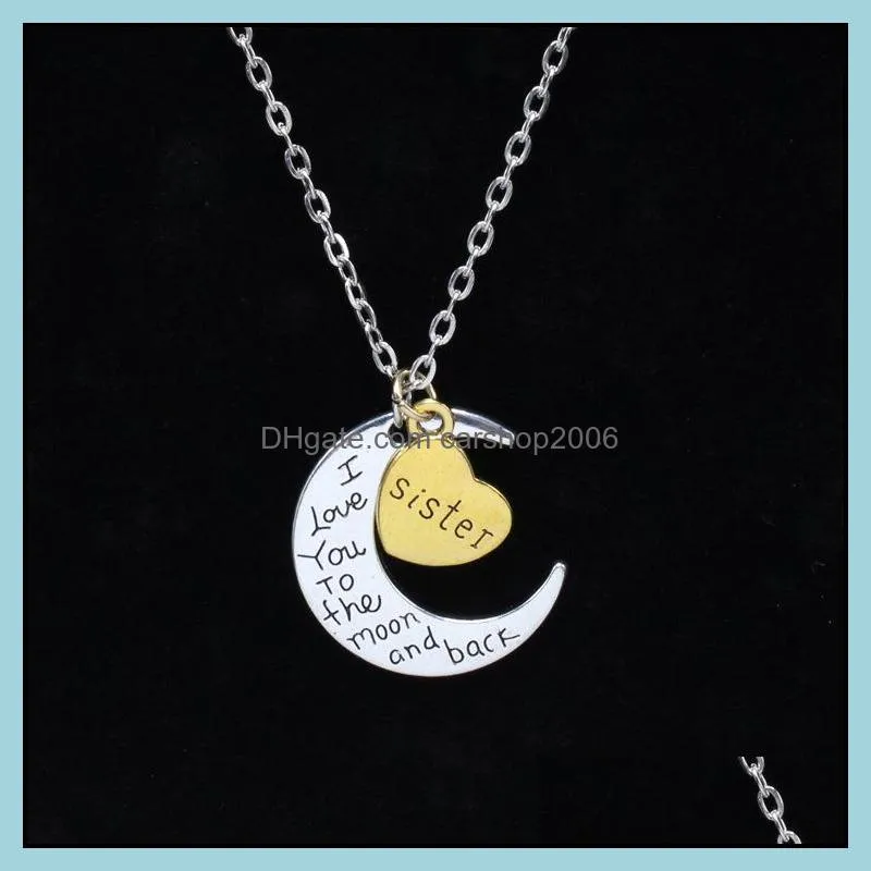 gold chain necklace heart korean jewelry cheap i love you to the moon and back silver necklace women men i love you moon choker