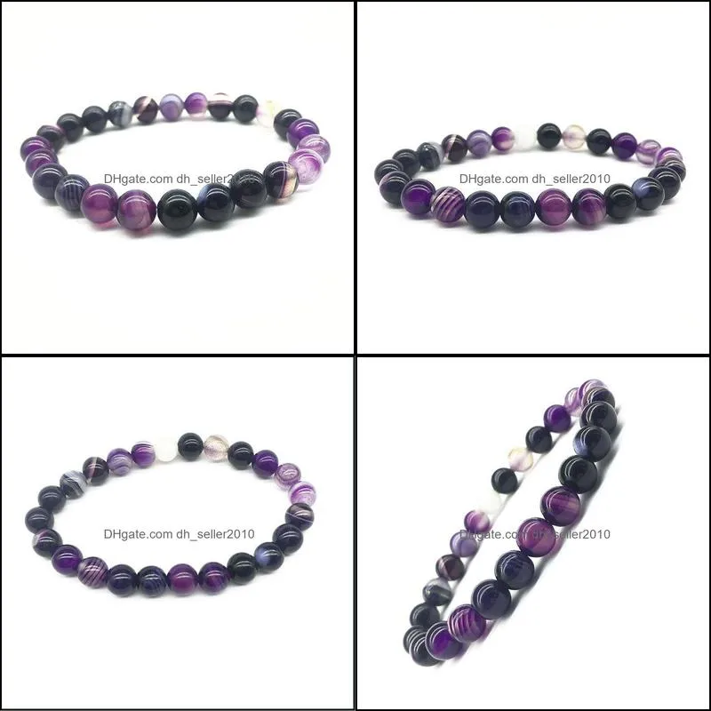 pretty natural stone bracelet love vintage charm round beads novel bracelets jewelry for women friend gift purple agate bracelet