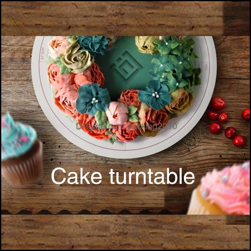 baking tools aluminum alloy birthday cake turntable plastic ceramic glass flower mounting table & pastry