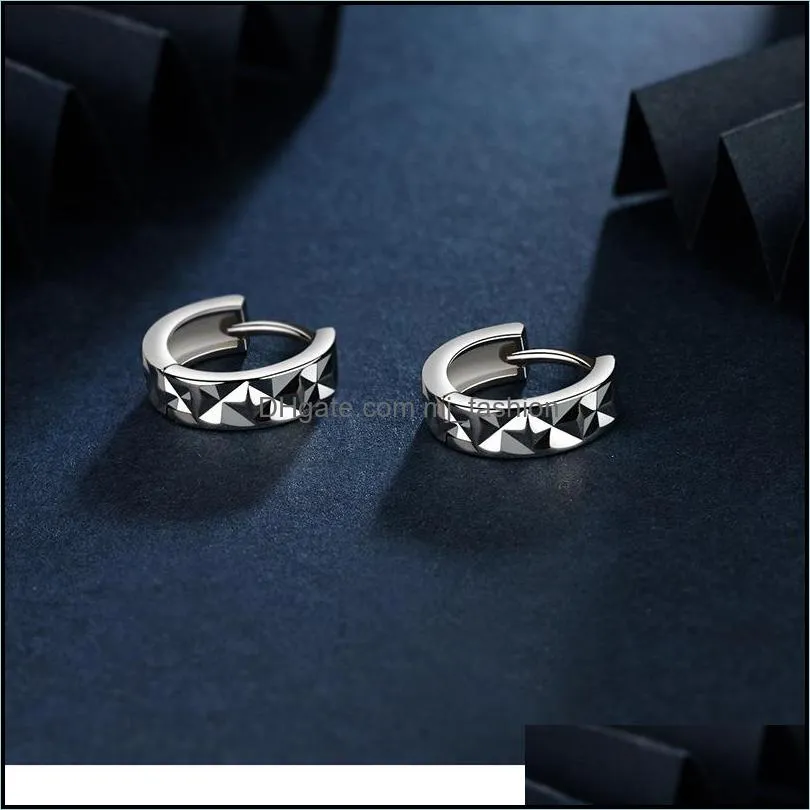 earrings hoop small ear buckle diamond car flower ear buckle faceted earrings rock party women men jewelry hoop earrings