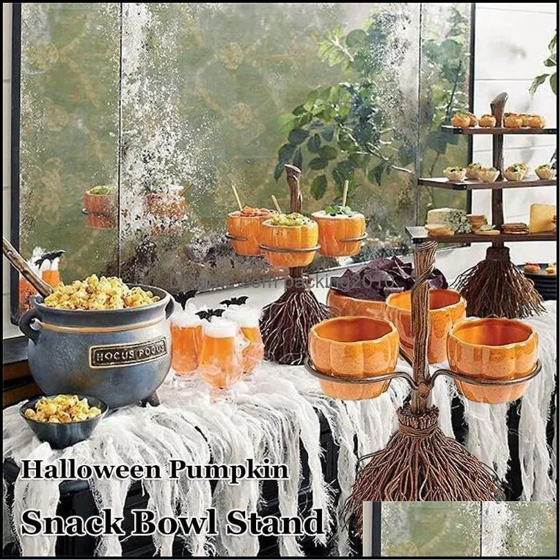 bowls party bowl favor supplies trays halloween pumpkin snack stand candy holder basket collapsible