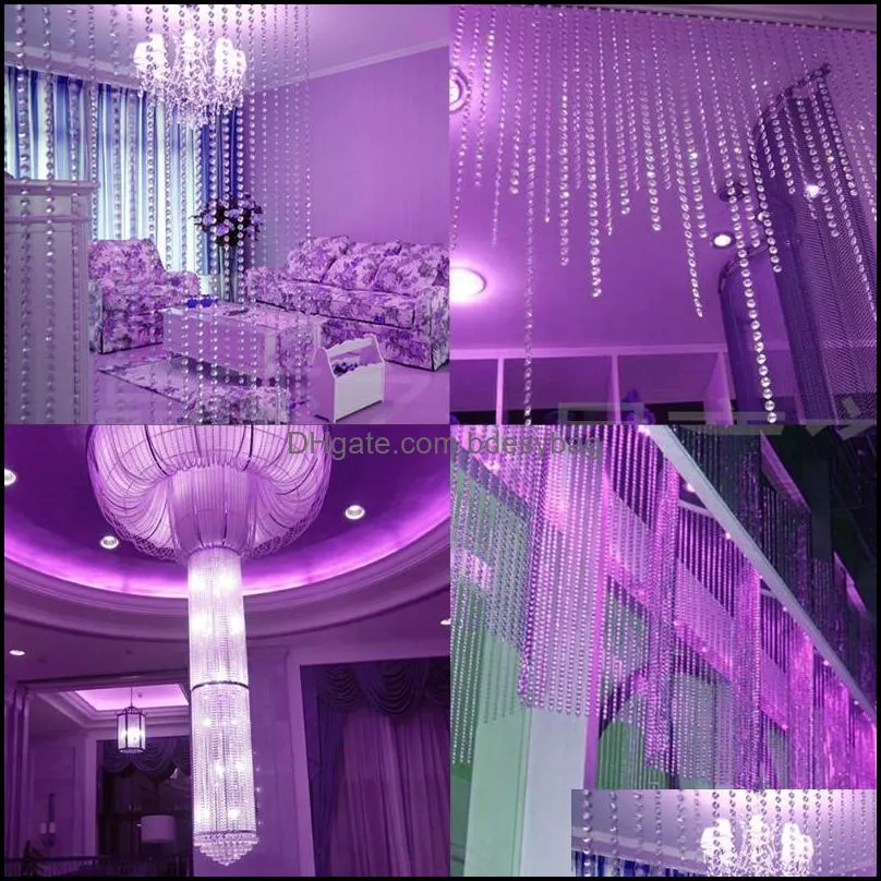 party decoration 1 roll 99ft 30m crystal acrylic beads garland diamond diy curtain string wedding christmas hanging pendent