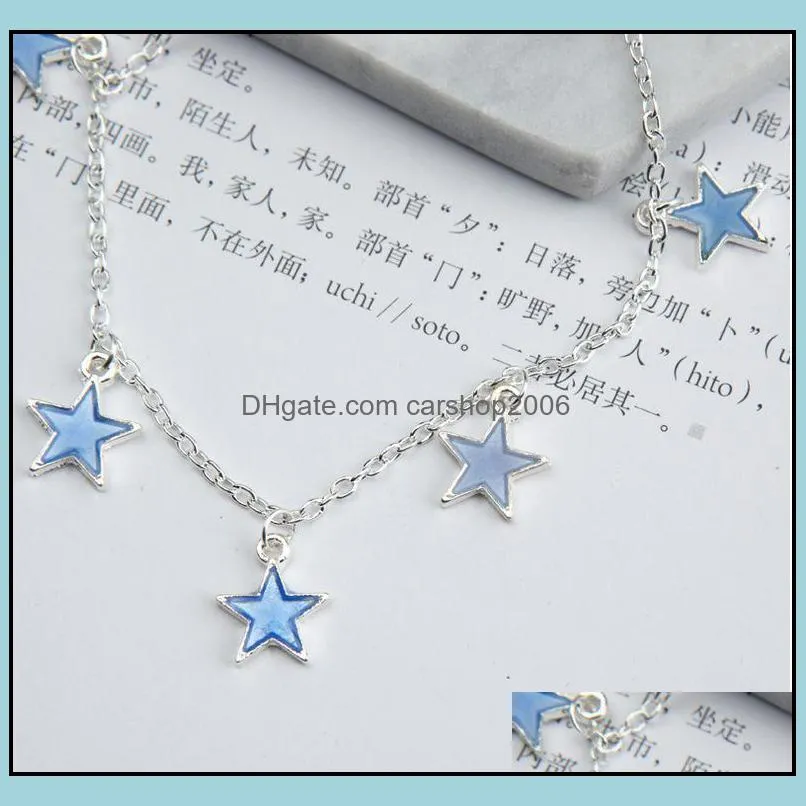 luminous star pendant anklets on the leg charm summer jewelry girl party gift foot jewelry anklet